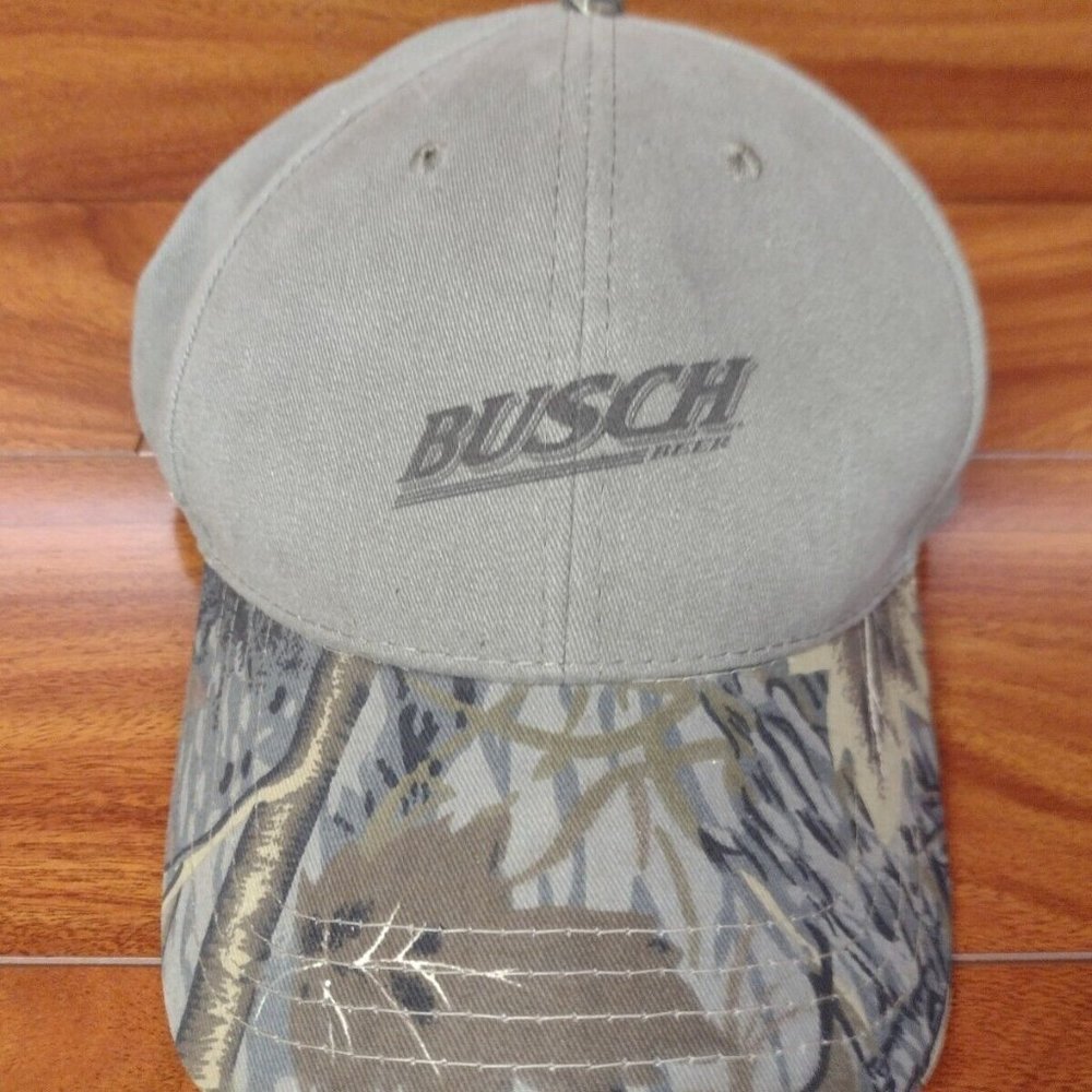 Men's Busch Beer Adverting Camouflage Baseball Cap Hat